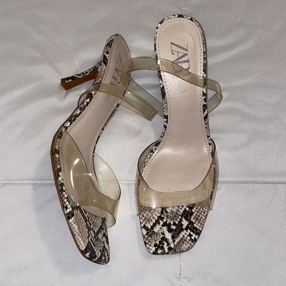Zara clear heels